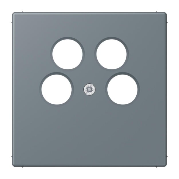Jung LC990-4SAT2251 Abdeckung für 4-Loch SAT-TV-Steckdose (Ankaro) LC4 (Thermoplast) Gris 59 Les Couleurs® Le Corbusier