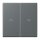 Jung LC995P202 Wippe 2-fach mit Pfeilsymbolen LC320 (Duroplast lackiert) Gris Foncé 31 Les Couleurs® Le Corbusier