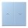 Jung LC995P207 Wippe 2-fach mit Pfeilsymbolen LC320 (Duroplast lackiert) Outremer Moyen Les Couleurs® Le Corbusier