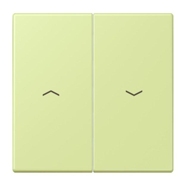 Jung LC995P222 Wippe 2-fach mit Pfeilsymbolen LC320 (Duroplast lackiert) Vert Jaune Clair Les Couleurs® Le Corbusier