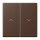Jung LC995P239 Wippe 2-fach mit Pfeilsymbolen LC321 (Duroplast lackiert) Terre DOmbre Brûlée 31 Les Couleurs® Le Corbusier