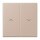 Jung LC995P240 Wippe 2-fach mit Pfeilsymbolen LC321 (Duroplast lackiert) Ombre Brûlée Claire Les Couleurs® Le Corbusier