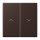 Jung LC995P252 Wippe 2-fach mit Pfeilsymbolen LC432 (Duroplast lackiert) Terre D’Ombre Brûlée 59 Les Couleurs® Le Corbusier