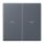 Jung LC995P262 Wippe 2-fach mit Pfeilsymbolen LC432 (Duroplast lackiert) Gris Fonce 59 Les Couleurs® Le Corbusier