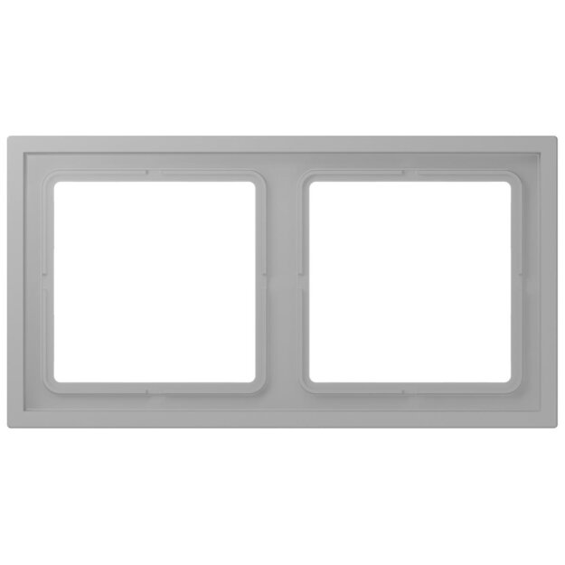Jung LCZ982BF204 Rahmen 2-fach LC32012 (Thermoplast lackiert) Gris Moyen Les Couleurs® Le Corbusier