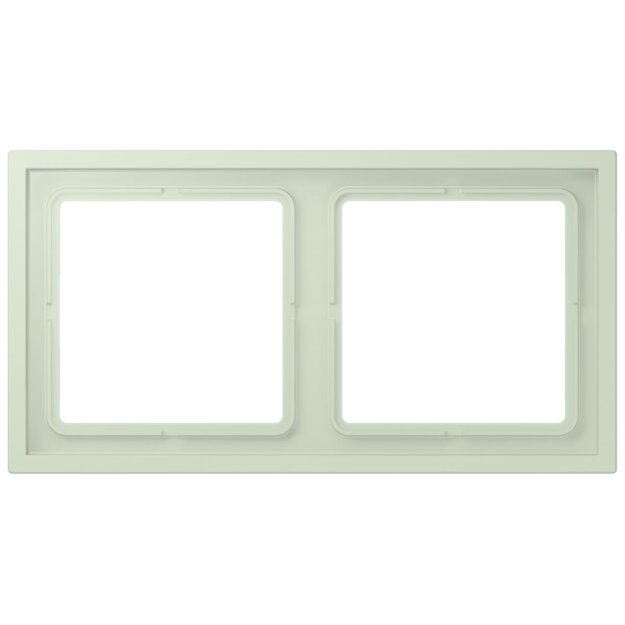 Jung LCZ982BF218 Rahmen 2-fach LC32042 (Thermoplast lackiert) Vert Anglâis Pale Les Couleurs® Le Corbusier