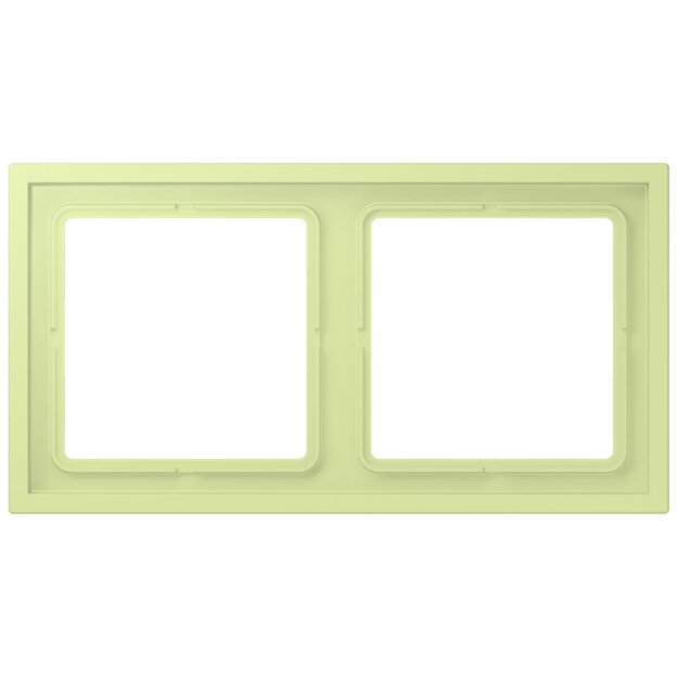 Jung LCZ982BF222 Rahmen 2-fach LC32053 (Thermoplast lackiert) Vert Jaune Clair Les Couleurs® Le Corbusier