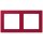 Jung LCZ982BF229 Rahmen 2-fach LC32100 (Thermoplast lackiert) Rouge Carmin Les Couleurs® Le Corbusier