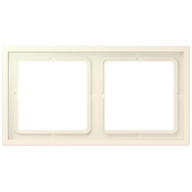 Jung LCZ982BF245 Rahmen 2-fach LC4320B (Thermoplast lackiert) Blanc Ivoire Les Couleurs® Le Corbusier