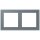 Jung LCZ982BF251 Rahmen 2-fach LC4320H (Thermoplast lackiert) Gris 59 Les Couleurs® Le Corbusier