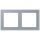 Jung LCZ982BF257 Rahmen 2-fach LC4320O (Thermoplast lackiert) Gris Clair 59 Les Couleurs® Le Corbusier