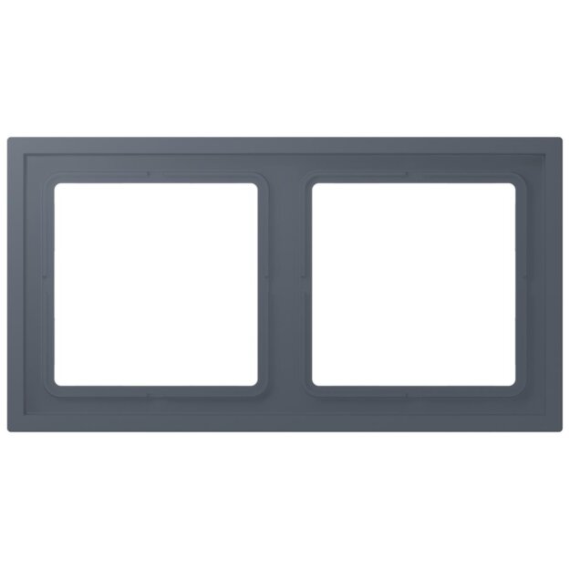 Jung LCZ982BF262 Rahmen 2-fach LC4320U (Thermoplast lackiert) Gris Fonce 59 Les Couleurs® Le Corbusier