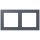Jung LCZ982BF262 Rahmen 2-fach LC4320U (Thermoplast lackiert) Gris Fonce 59 Les Couleurs® Le Corbusier