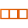 Jung LCZ983BF224 Rahmen 3-fach LC32080 (Thermoplast lackiert) Orange Les Couleurs® Le Corbusier