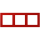 Jung LCZ983BF227 Rahmen 3-fach LC32090 (Thermoplast lackiert) Rouge Vermillon 31 Les Couleurs® Le Corbusier