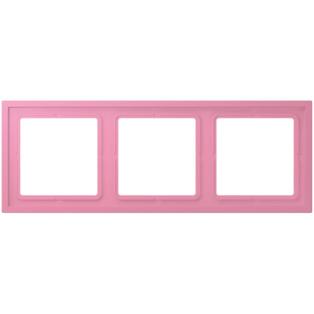 Jung LCZ983BF246 Rahmen 3-fach LC4320C (Thermoplast lackiert) Rose Vif Les Couleurs® Le Corbusier