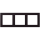 Jung LCZ983BF248 Rahmen 3-fach LC4320E (Thermoplast lackiert) Noir DIvoire Les Couleurs® Le Corbusier