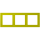 Jung LCZ983BF249 Rahmen 3-fach LC4320F (Thermoplast lackiert) Vert Olive Vif Les Couleurs® Le Corbusier