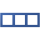Jung LCZ983BF253 Rahmen 3-fach LC4320K (Thermoplast lackiert) Bleu Outremer 59 Les Couleurs® Le Corbusier