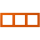 Jung LCZ983BF260 Rahmen 3-fach LC4320S (Thermoplast lackiert) Orange Vif Les Couleurs® Le Corbusier