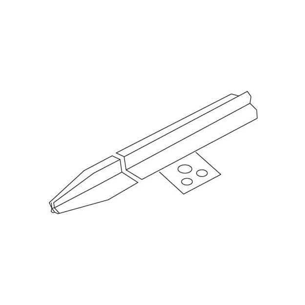 Kleinhuis 313/15F2 Staberder Länge 1500 mm Länge der Bandeisenfahne 2000 mm Stahl feuerverzinkt DIN EN ISO 1461