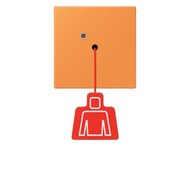 Jung NRSLC0834ZT225 Zugtaster LC32081 Orange Clair Les Couleurs® Le Corbusier