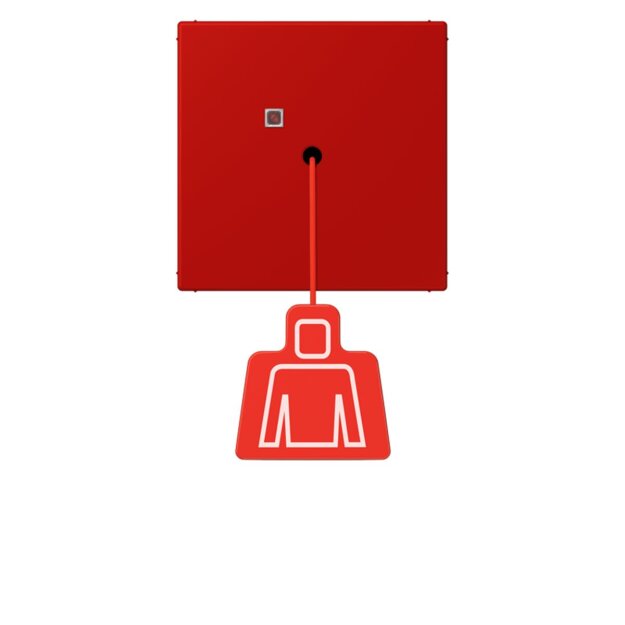 Jung NRSLC0834ZT227 Zugtaster LC32090 Rouge Vermillon 31 Les Couleurs® Le Corbusier