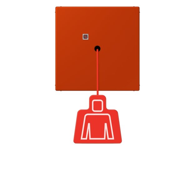 Jung NRSLC0834ZT244 Zugtaster LC4320A Rouge Vermillon 59 Les Couleurs® Le Corbusier