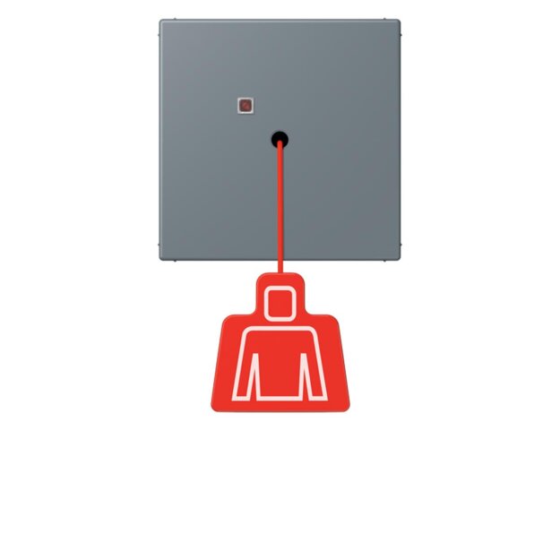 Jung NRSLC0834ZT251 Zugtaster LC4320H Gris 59 Les Couleurs® Le Corbusier