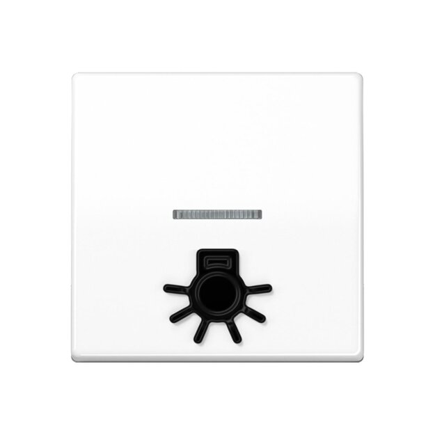 Jung SPAS591L1KO5WW Wippe 1-fach mit abtastbarem Symbol Licht mit Lichtleiter Duroplast antimikrobiell Alpinweiß