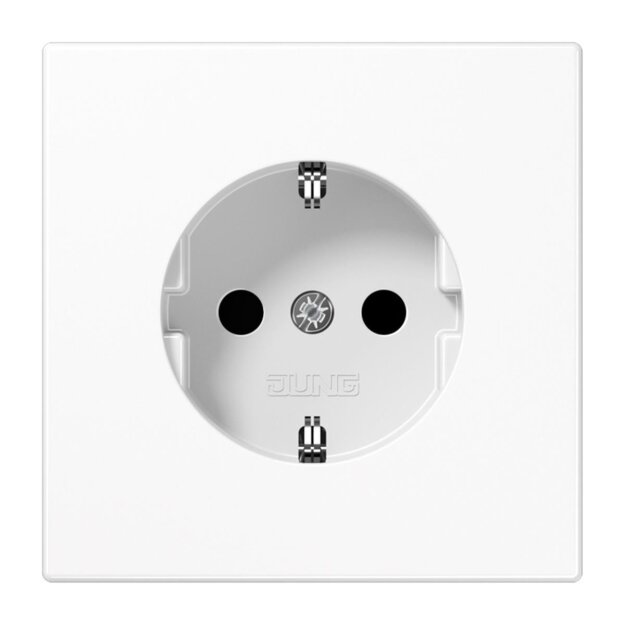 Jung SPLS1521KIWW SCHUKO-Steckdose mit Schraubklemmen Safety+ Duroplast antimikrobiell Alpinweiß