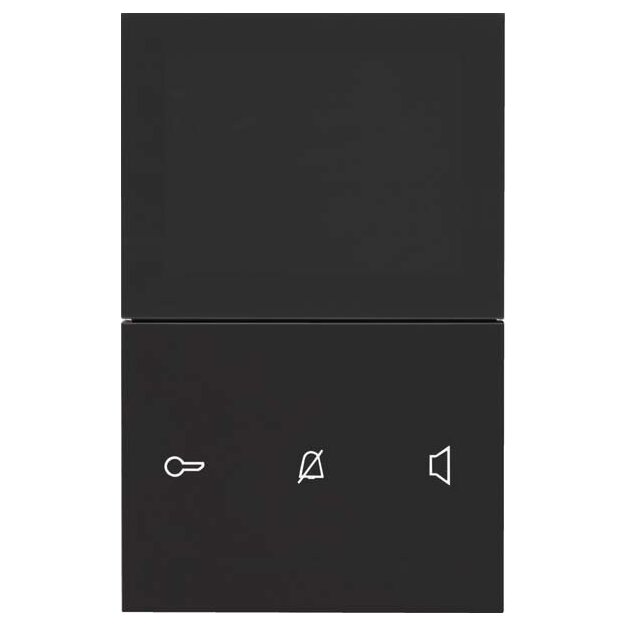 Elcom REA665Y Innenstation Video Komfort AP 2Draht schwarz glänzend TOUCH