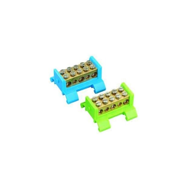 Spelsberg 79080501 PE/N Klemmstein zur Befestigung auf 35 mm Normschiene zum Beispiel in Zählergehäusen PE Klemme (grün) 3 x 25 mm² 2 x 16 mm² KLS PE 35