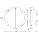 Steinel L 331 S ANT 3000K Sensor-LED-Außenleuchte 124 x 253 x 270 mm