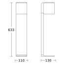 Steinel 055486 Sensoraußenleuchte GL80 LED iHF Silber