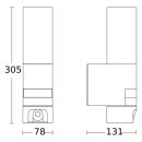 Steinel L 620 CAM SC 3000K Sensor-LED-Außenleuchte...