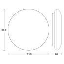 Steinel DL Vario Quat 035440 Sensor-LED-Außenleuchte S 4000K SI