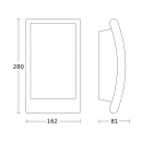 Steinel L 22 N anthrazit Außenleuchte mit Sensor 81 x 162 x 280 mm