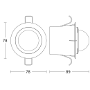 Steinel IS 360-1 DE SW Bewegungsmelder COM1 (on/off)