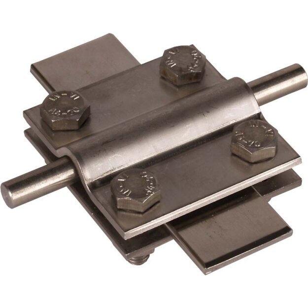 Dehn 318209 Kreuzstück NIRO (V4A) für Fl 30/30mm Rd 8-10/Fl 30mm oder Zwischenplatte atte KS 8.10 FL30 V4A