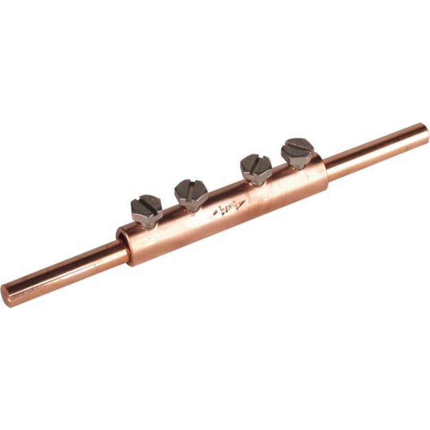 Dehn 385207 Verbindungsmuffe Cu für Rd 8mm mit 4 Schrauben M6x8mm VM 8 SKM6X8 CU