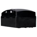 Voxura Aufputz Feuchtraum Verteiler 1-reihig IP65 2-4 Module schwarz Tür transparent