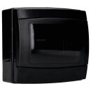 Voxura Aufputz Feuchtraum Verteiler 1-reihig IP65 4-8 Module schwarz Tür transparent