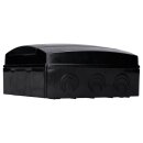 Voxura Aufputz Feuchtraum Verteiler 1-reihig IP65 4-8 Module schwarz Tür transparent
