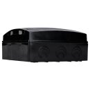 Voxura Aufputz Feuchtraum Verteiler 1-reihig IP65 4-8 Module schwarz Tür transparent