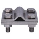 Dehn 319209 Kreuzstück NIRO (V4A) für Rd 8-10/8-10mm Rd 8-10/Fl 30mm-Fl 30/30mm mit Zwischenplatte KS 8.10 8.10 FL30 ZP V4A