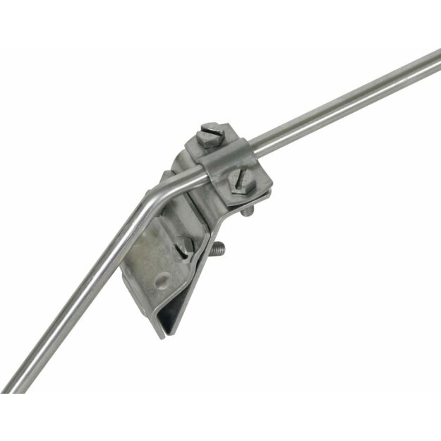 Dehn 338009 Dachrinnenklemme NIRO f. Wulst 13-25mm m. Zweischrauben-Überleger f. Rd 7-10mm