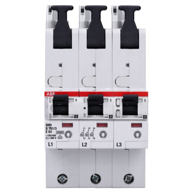 B-WARE ABB Stotz S&J Hauptsicherungsautomat S751/3-E63 (1er)