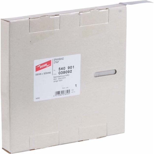 Dehn 540901 Spannband NIRO 25x0,3mm L 100m SPB 25X0.3 L100M V2A