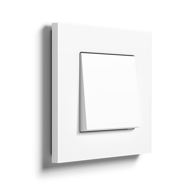Gira 0211407 Abdeckrahmen 1-fach Gira Esprit Aluminium lackiert Reinweiß seidenmatt